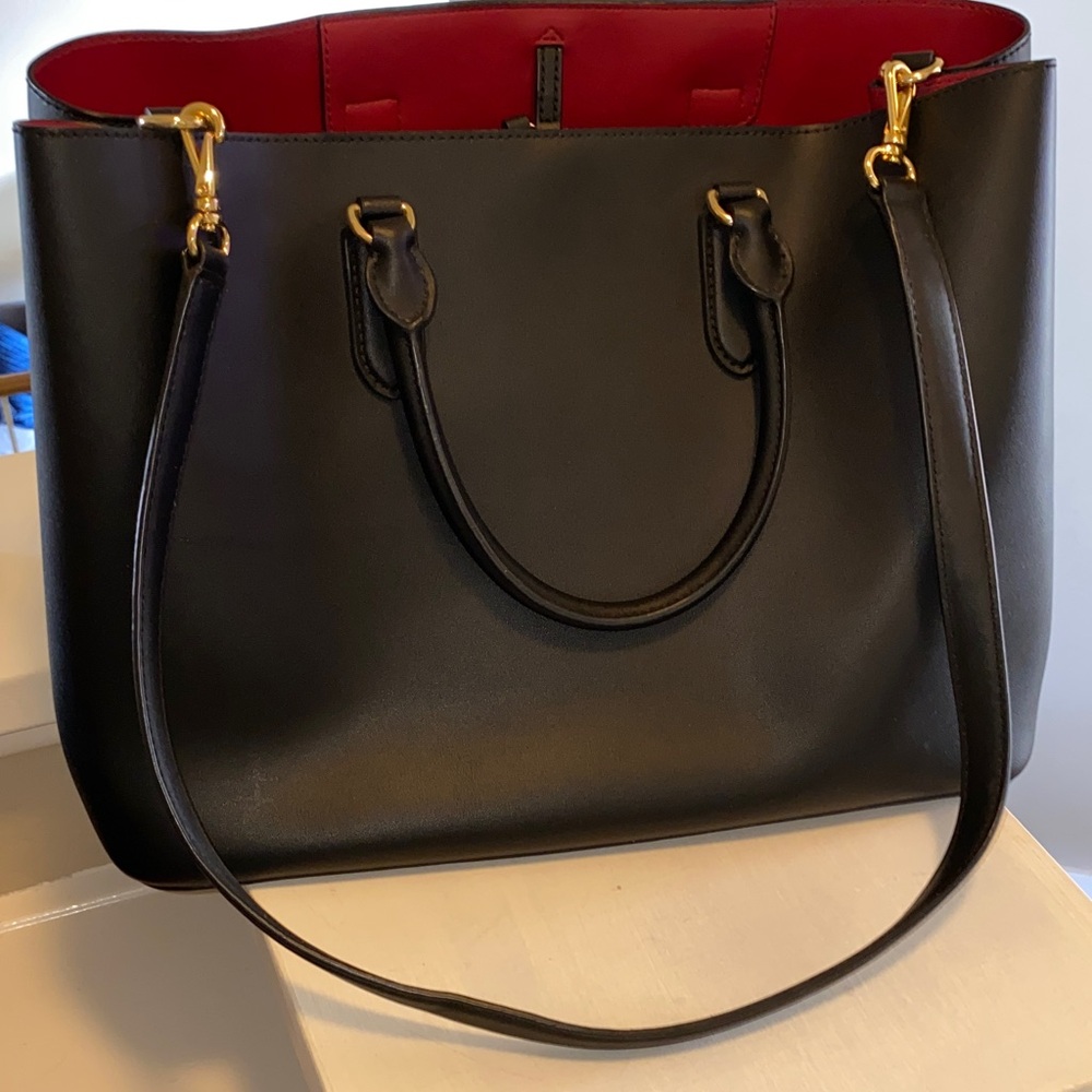 Lauren Ralph Lauren Black and Gold Tote - Picture 7 of 8